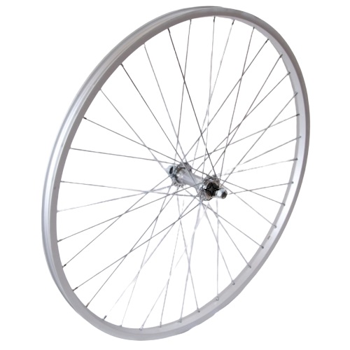 LEKKIE KOŁO ROWEROWE 28 PRZÓD ALUMINIOWE SREBRNE