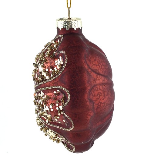 CHRISTMAS BALLS GLASS SHAPES FLOWER 10 см