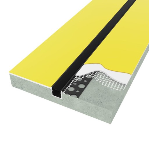 PROFIL aluminiowy do taśm LED płyt karton-gips KLOSZ czarny 2m