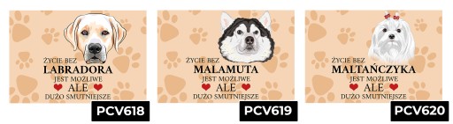 TABLICZKA PCV JASNO BRĄZOWY ŻYCIE BEZ WESTIE JEST MOŻLIWE ALE SMUTNE WZ