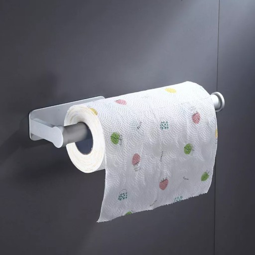 UCHWYT WIESZAK RĘCZNIK PAPIEROWY KUCHENNY SREBRNY