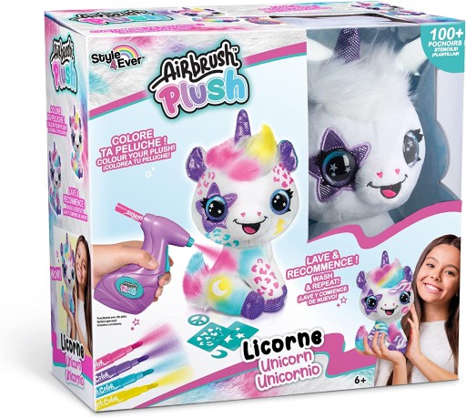 CANAL TOYS UNICORN pluszowy aerograf jednorożec świeci w ciemności 355x411