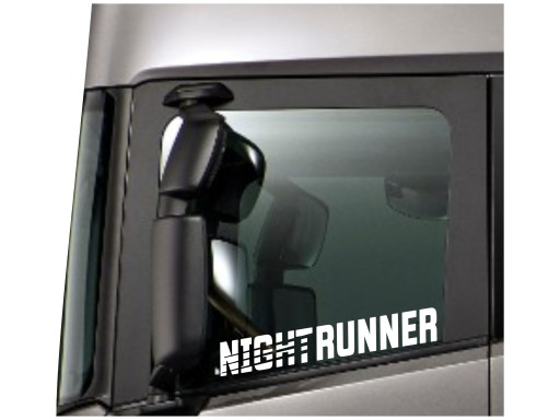 Naklejka NIGHT RUNNER na ciężarówkę tira szybę busa *KOLORY *50cm