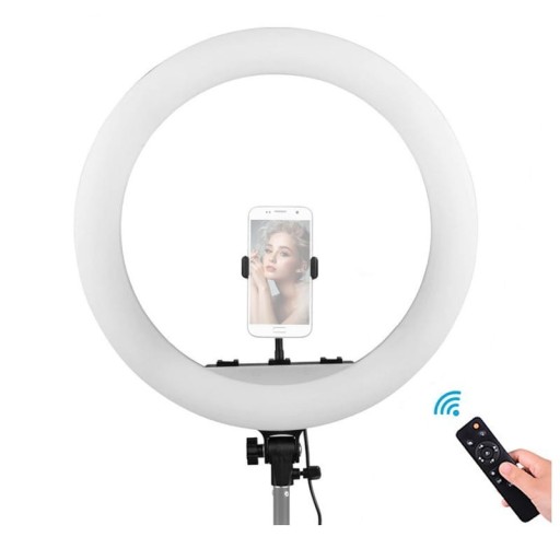 LAMPA PIERŚCIENIOWA LED RING MITOYA MTY-18C 45cm ZE STATYWEM YOGA 200cm