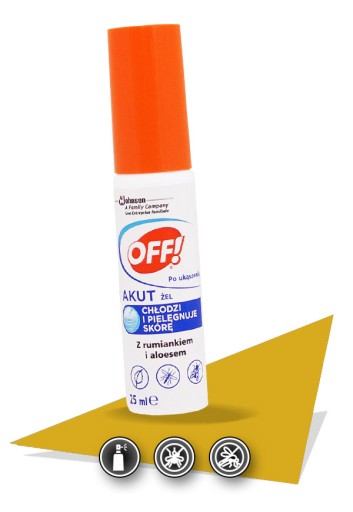 ŁAGODZĄCY ŻEL PO UKĄSZENIU POPARZENIU POKRZYWĄ OFF! AKUT 25ML Z ALOESEM