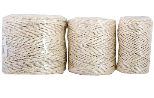 Sznur sznurek jutowy pleciony śr.10mm/200g, żółty