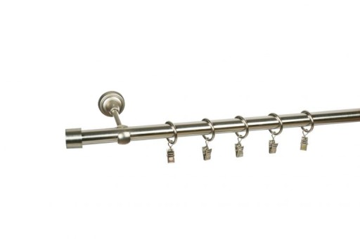 Karnisz pojedyńczy metal 19mm /260 cm inox wzory