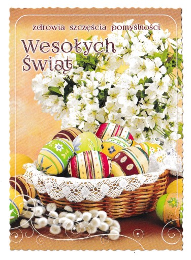 Kartka Świąteczna Wielkanoc życzenia AGAMIS W021