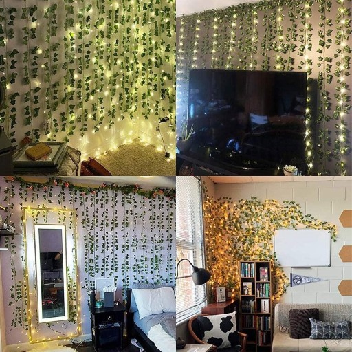 SZTUCZNY BLUSZCZ NA ŚCIANĘ BALKON ROŚLINA LIŚCIE WISZĄCA DEKORACJE 12x2,1m