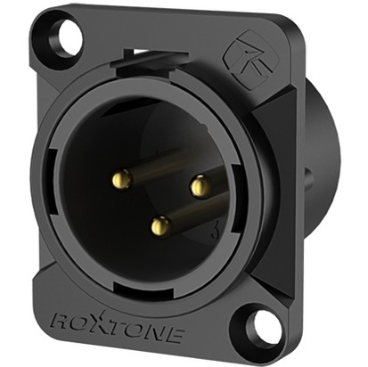 Панель панели монтарь монтаж XLR Connector 3-контактный мужской RX3MD-BG Black