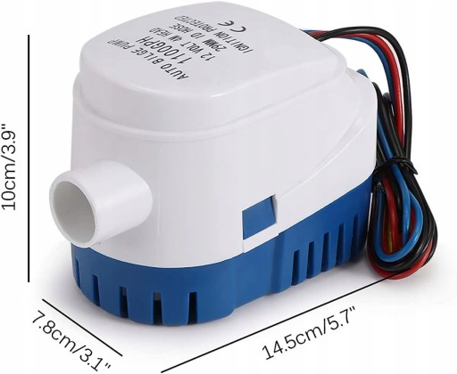 POMPA ZĘZOWA AUTOMATYCZNA 1100GPH 12V