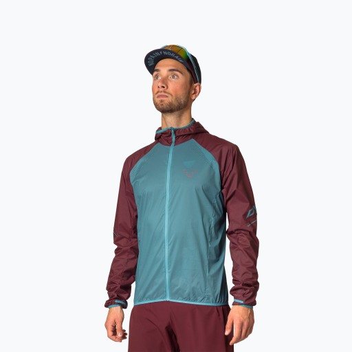 Мужская беговая куртка DYNAFIT Alpine Wind 2, бордовая, 50/л
