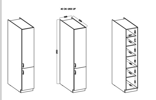 Эко белый 40 DK210 2F кухонный шкаф