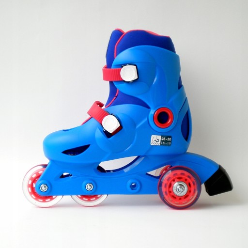 Детские роликовые коньки Kid Blue для обучения катанию, с боковыми пряжками, размеры колес 30-31-32.