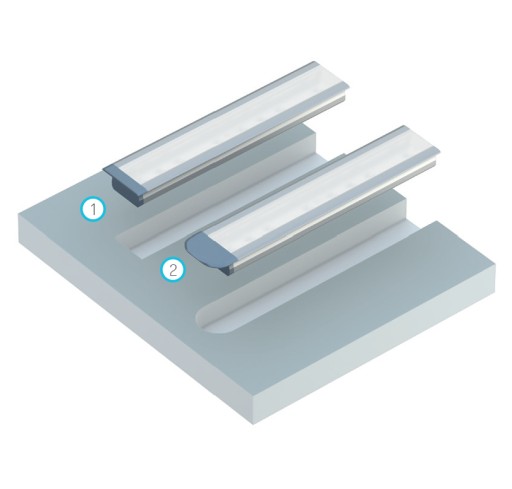 ВСТРАИВАЕМЫЙ СВЕТОДИОДНЫЙ ПРОФИЛЬ 2M TYPE B INOX SET