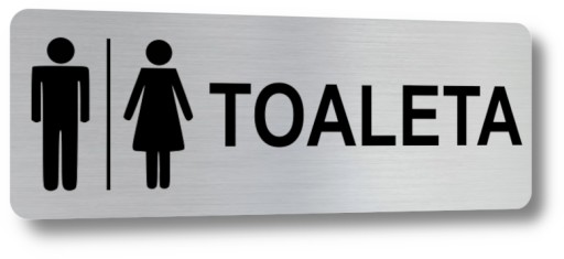 Tabliczka WC dla pań, panów, toaleta 190x70mm