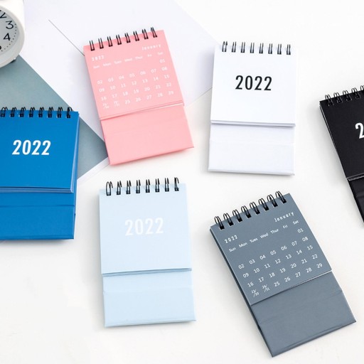 Настольный календарь на 2022 год, ежемесячный постоянный годовой органайзер, белый