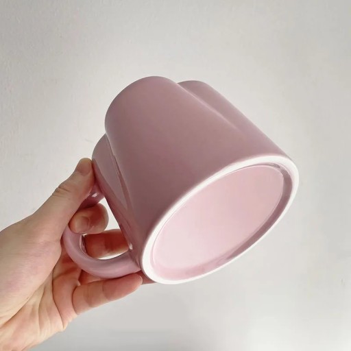 Kawaii Ins Керамическая кружка Молоко Симпатичная розовая кофейная чашка Модные простые кофейные кружки