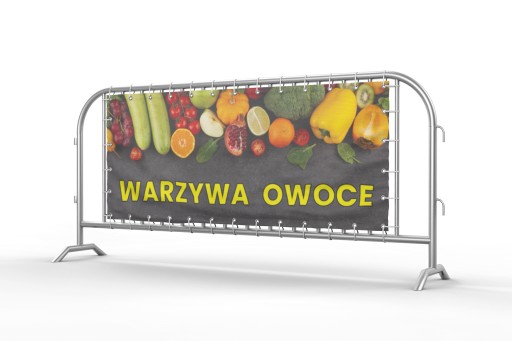 BANER REKLAMOWY 2x1 WARZYWA OWOCE gotowe wzory plandeka