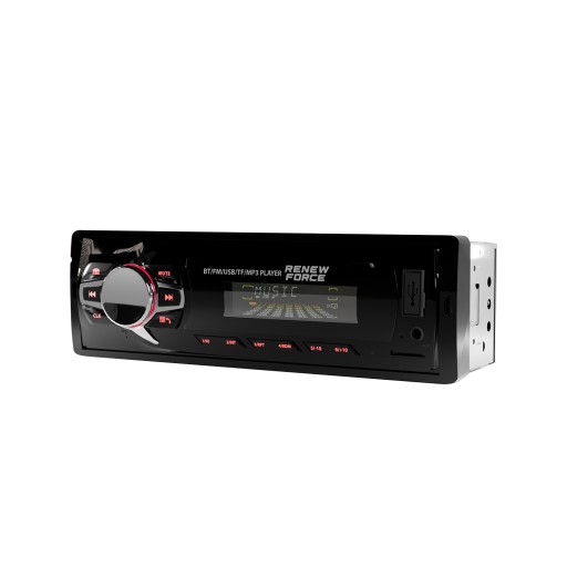 Автомобильный радиоприемник Bluetooth 1-DIN USB AUX SD Микрофон Пульт дистанционного управления Комплект батарей