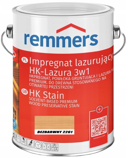 REMMERS HK-LASUR МОРИЛЬКА ДЛЯ ФАСАДОВ 2,5 Л ПРОЗРАЧНАЯ