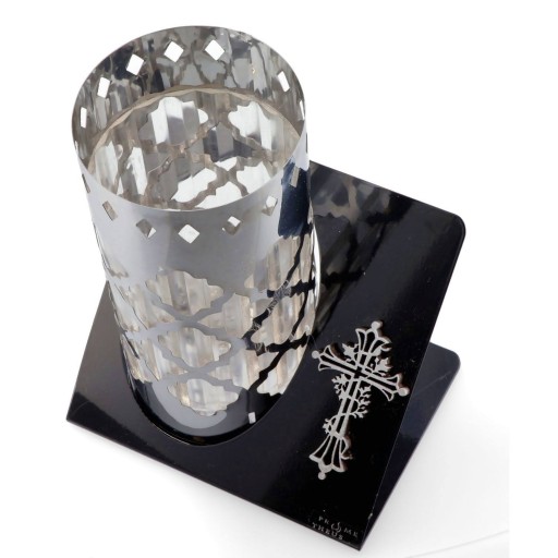 Znicz latarnia PARIS C z krzyżem 23cm
