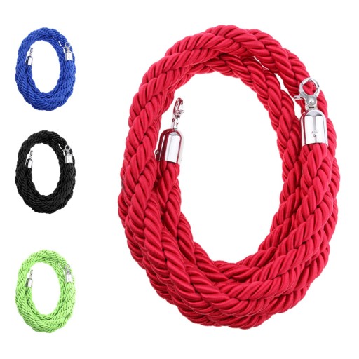 Kolejka na kłonicę linową z liną sprzętową (Rope with Hardware) , 6.6ft Red