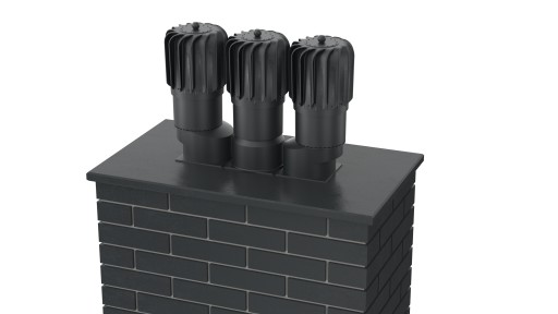 Поворотный колпак дымохода со смещением FLATLINE GRAPHITE