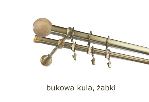 Karnisz metalowy fi 25+19 podwójny 5,6 m kolory