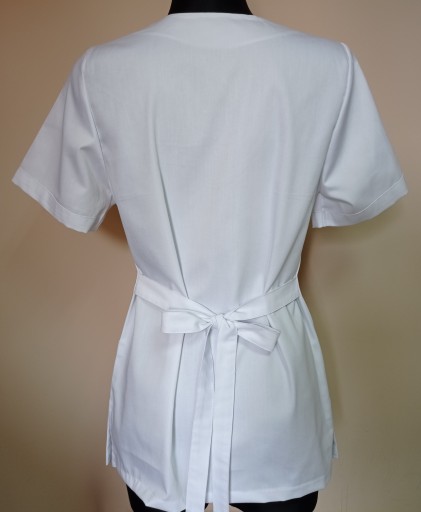 Толстовка женская медицинская ELASTIC, фартук TIED, белый XXXXL