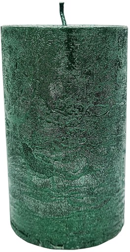 Ozdobna ŚWIECA ZIELONA RUSTIC ARTMAN 11cm ŚWIECZKA