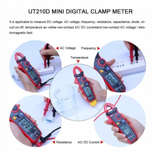 Практичные цифровые клещи NI-T UT210D опущены