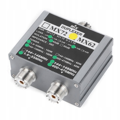 Дуплексер MX62 VHfUHF 144148 МГц 400470 МГц