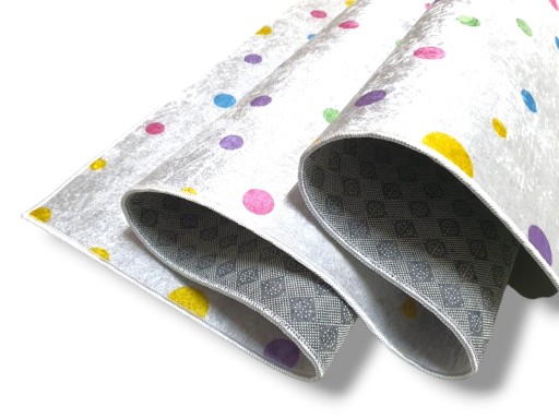 Dywan DIGITAL kropki 80x150 w kropeczki kolorowe grochy w stylu boho