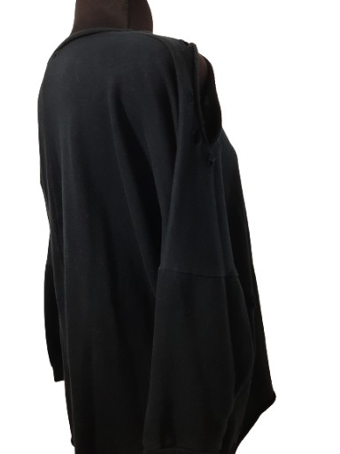 ЖЕНСКИЙ СВИТШОТ BOOHOO M/L ХЛОПОК ЧЕРНЫЙ СВОБОДНЫЙ ALTERNATIV GOTHIC ROCK HOLES