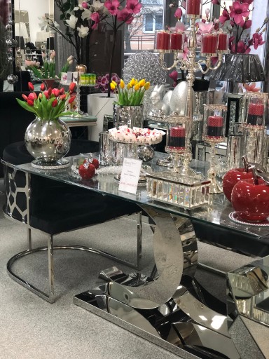 Стол обеденный Glamour Glass CC 150x90 хром