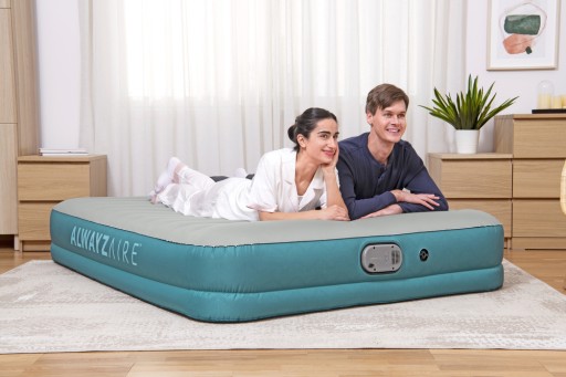 DMUCHANY MATERAC DWUOSOBOWY DO SPANIA WBUDOWANA POMPKA 203x152 cm