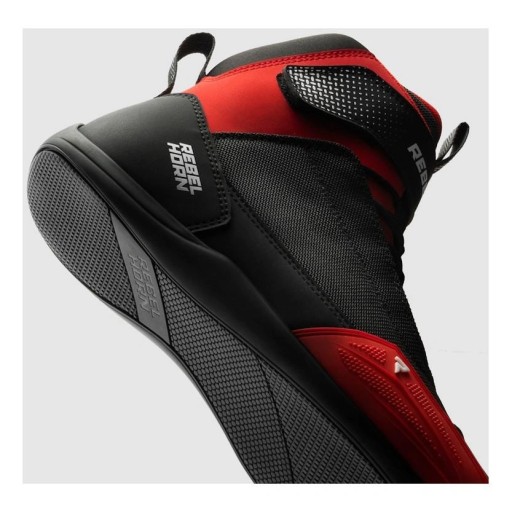 Короткие мотоциклетные ботинки REBELHORN SWIFT BLACK/RED (черно-красные) — ПОДАРКИ