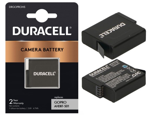 BATERIA AKUMULATOR DURACELL DO GoPro HERO 7 6 5 AJBAT-001 AHDBT-501 1250MAH