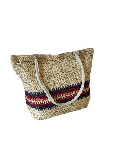 TORBA PLAŻOWA PLECIONA JUTA KOSZ SHOPPER BOHO