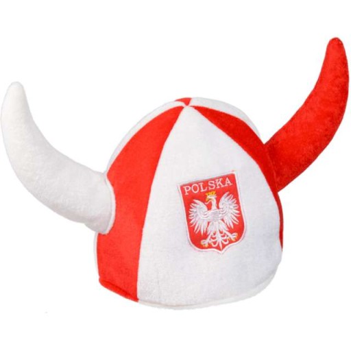 КЕПКА шляпа VIKING FAN HORNS бело-красная EURO NATIONAL NATIONAL матч