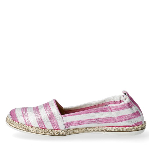 Arturo Vicci Espadryle różowo srebrne 38