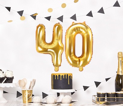 УКРАШЕНИЯ ШАРЫ на 40-летие, набор из 40 цифр