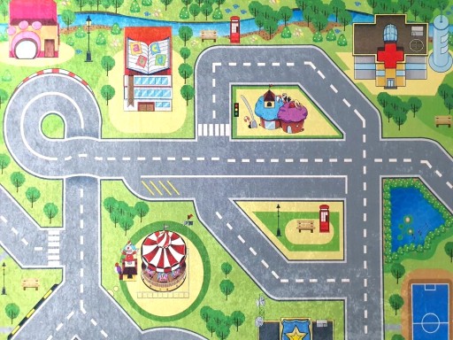 Ковер DIGITAL EMMA CITY улицы дороги автомобили 140х200