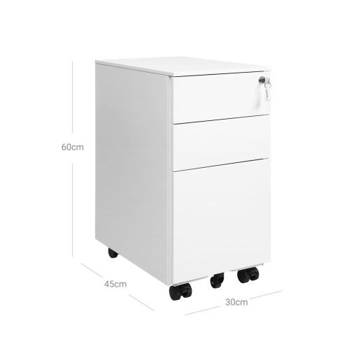 ШКАФ-КОНТЕЙНЕР SONGMICS, БЕЛЫЙ 60 x 39 x 52 см
