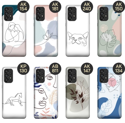 ETUI DO SAMSUNG GALAXY A33 5G WZORY CONTINUOUS LINE-ART KRESKA LINIE CASE
