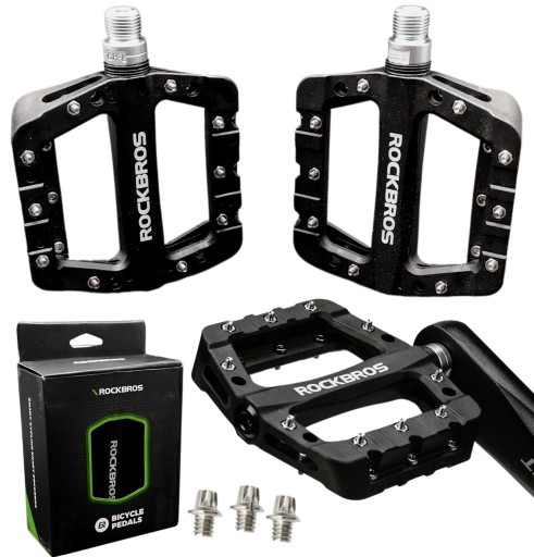 PEDAŁY PLATFORMOWE LEKKIE MTB nylon BLACK ROCKRBOS