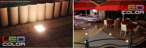 16 светящихся светодиодных кубиков для тротуарной плитки, круг 75x55 мм RGB