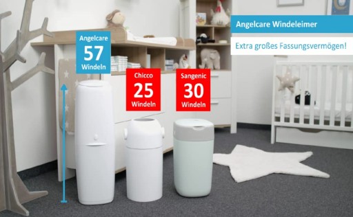 Корзина для подгузников Angelcare Classic XL белая ОПИСАНИЕ!