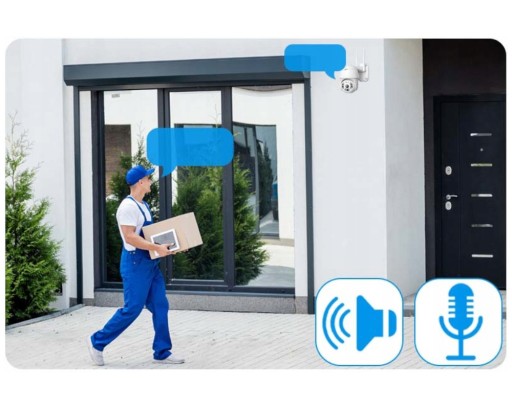 ВНЕШНЯЯ ВНУТРЕННЯЯ КАМЕРА С ПЕРЕКЛЮЧЕНИЕМ WiFi С ЗАПИСЬЮ И ЗВУКОМ